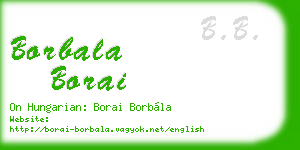 borbala borai business card