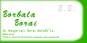 borbala borai business card